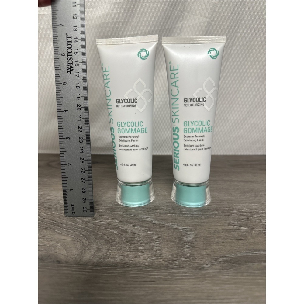Serious Skincare Glycolic Gommage Facial Women 4.5oz 2pk Teal New Exfoliating - Picture 4 of 5